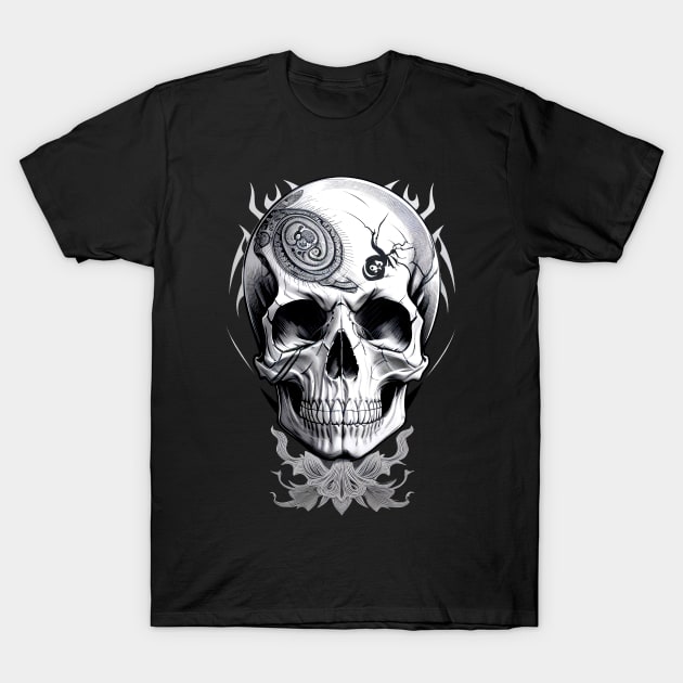 Tribal Skull T-Shirt by Buff Geeks Art